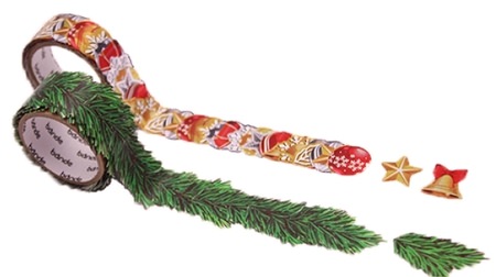 bandeの“1枚ずつめくれるマスキングテープ”にクリスマスデザインが登場！ポインセチアやもみの木など