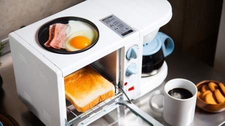 トースト＆コーヒー＆目玉焼きを一緒に--ホワイトカラーがおしゃれな「3WAYモーニングセットメーカー」