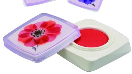 Enjoy stamping ♪ Beautiful anemone pattern stamp with matte red meat from Shachihata