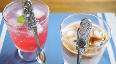 Mermaid is recommended at the edge of the glass ♪ Daiso's mermaid spoon is cute