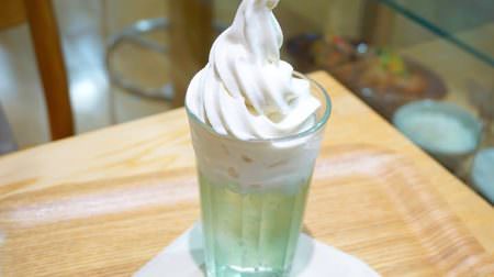 Jade-colored cream soda that adults also want to drink--The cream soda at MUJI Cafe is beautiful and exquisite!