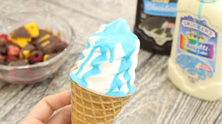 Play more summer ice cream! The "magic shell" I found at the plaza is a mysterious syrup that hardens crisply.