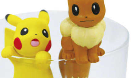 Pikachu & Eevee on the edge of the cup! "PUTITTO Pikachu & Eevee" Happy no matter which one comes out