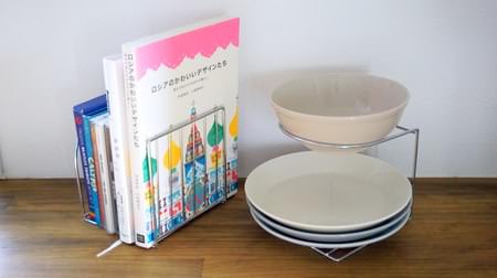 Can Do's multi-stand that can store tableware in two stages smartly--Turn it over and transform it into a book stand!
