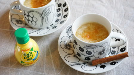 Sweet and sour "hot apple lemon" recipe made with Pokka lemon--Grated apples to make it mellow ♪