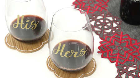 It's even more cute when used as a pair! Daiso's His & Hers Wine Tumbler