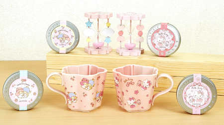 A nice tea gift with an hourglass! Develop Little Twin Stars and Hello Kitty, Sakura theme