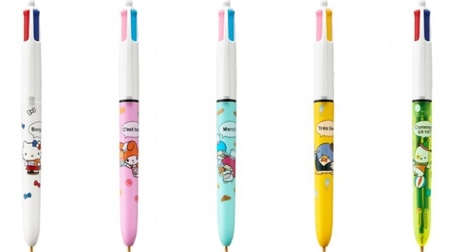 BICボールペンとサンリオキャラクターがコラボ！フランスの暮らしをデザインした4色ボールペンがかわいい♪
