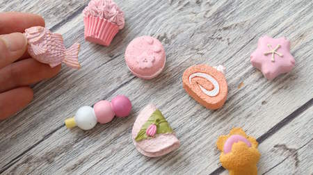 The petit magnet of CAN DO is cute! Three-dimensional design of pink spring sweets