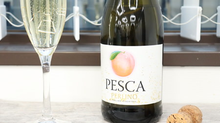 Peach-flavored sparkling wine! "Pesca" sold at KALDI has a cute peach label