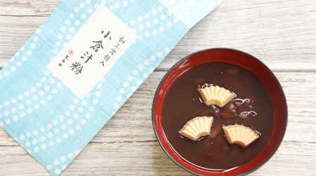 Toraya's "summer soup powder" is chilled and delicious. Put the crispy and fragrant "Fuyaki" on it