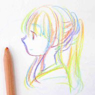 ダイソー「虹色鉛筆」が面白い！1本でカラフルなイラストが描けちゃう