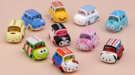 "Tomica" collaborates with popular Sanrio--10 types of miniature cars such as Hello Kitty and Gudetama