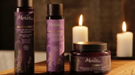 For night body care! Melvita "Relaxence" series--massage oils and body scrubs