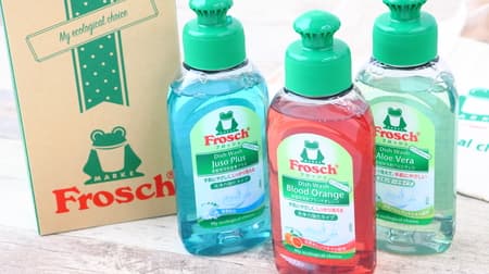 Eco-friendly gift ♪ "Frosch dishwashing liquid mini tote gift" --A set of 3 types such as aloe and baking soda, with a cute bag
