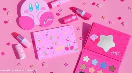 "Kirby of the Stars" cosmetics are now available at Lawson and other stores! Cute lip eyeshadow mirror