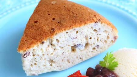 Easy with hot cake mix! Moist and sweet red bean cake --Big size made with a rice cooker, with tofu [Recipe]