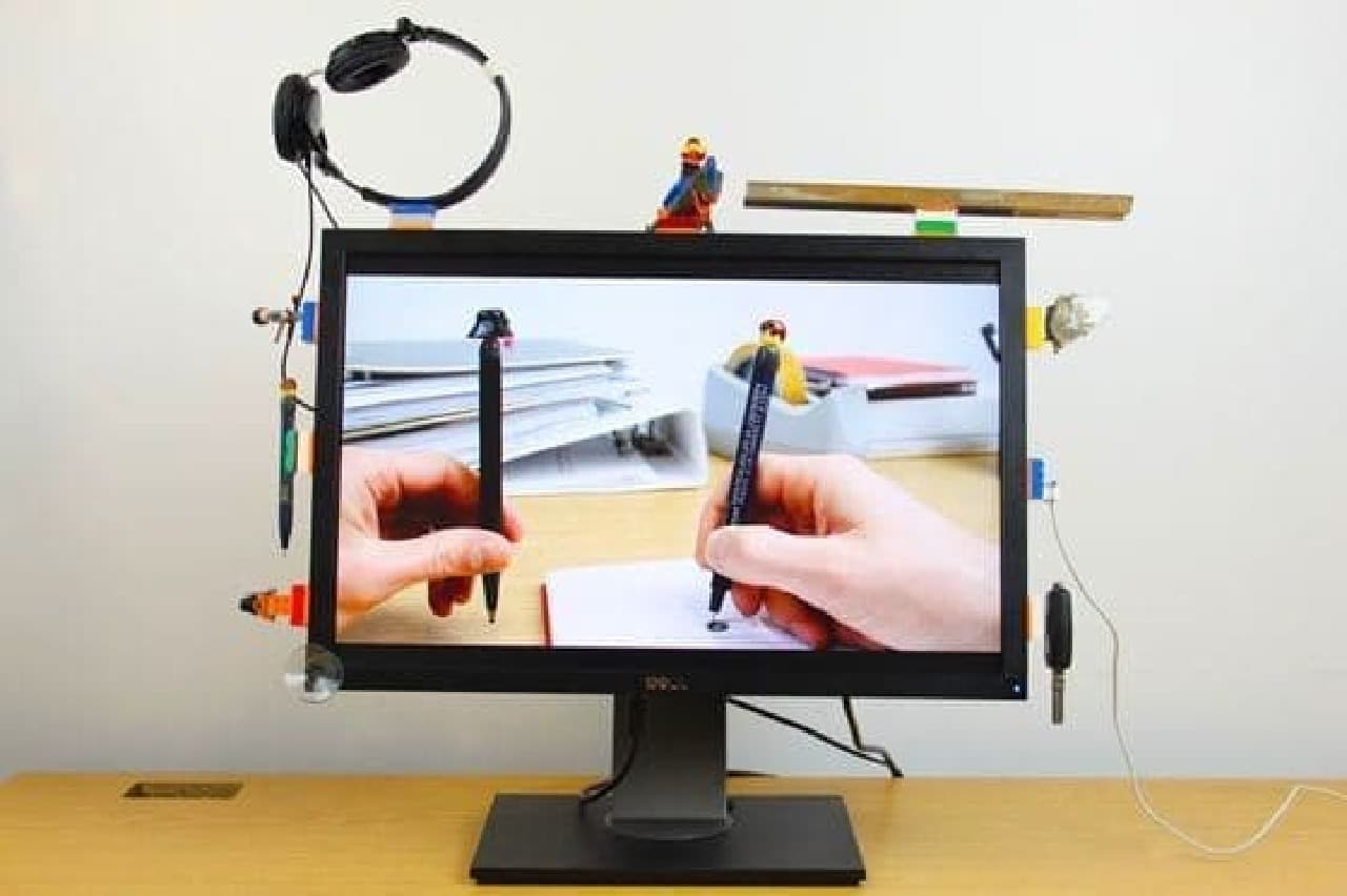 Have a fun desktop with LEGO and sugru (Source: sugru official blog)