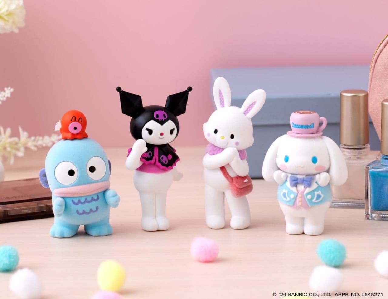 Bandai will start pre-order sales of Sanrio Characters' fluffy "Flocky Figure Doll Set 2" on Premium Bandai from March 8th Image 1